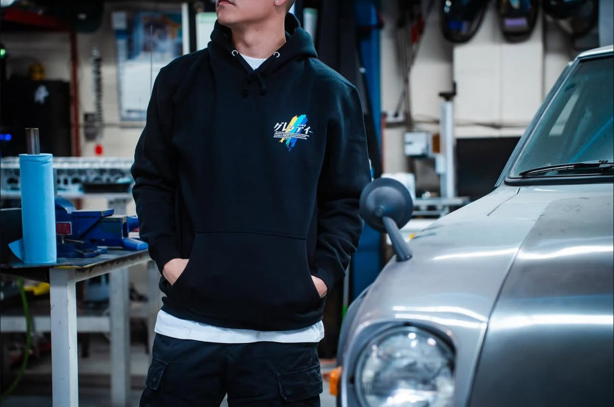 GReddy Definition Pullover Hood - Black — image 5