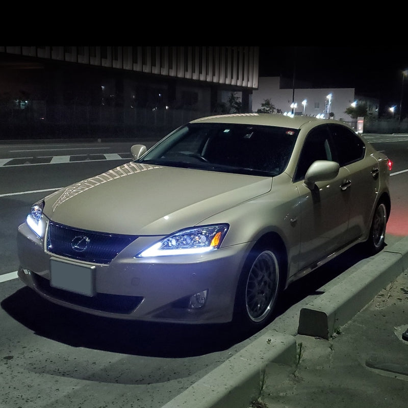 LEXUS 20系 IS / ISF / ISC 前期 後期 3眼 現行ルック 流れるウインカー Lラインヘッドライト V4 ブラック / クローム — image 10