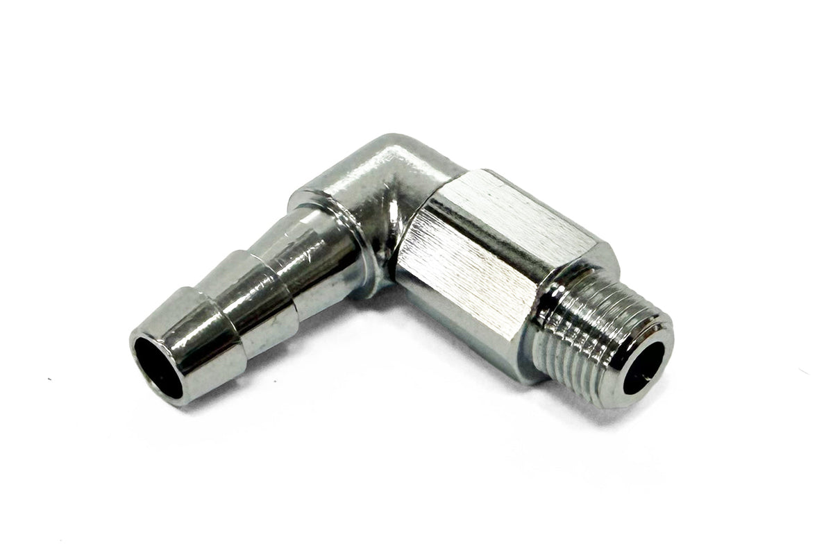 90 DEG HOSE UNION NO.4 8MM - 1/8 SWIVEL BARBED NIPPLE - (11900623) — image 1