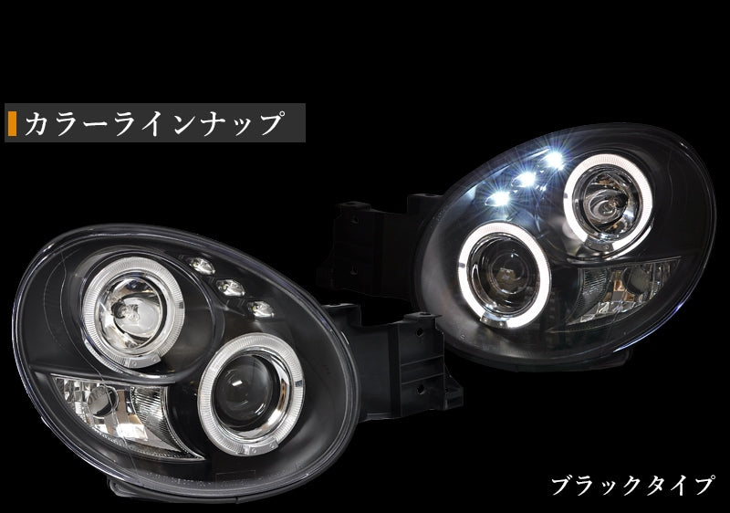 GD 前期 インプレッサ / WRX STI 海外人気モデル 高輝度LED イカリングヘッドライト ハロゲン車用 ブラック — image 5