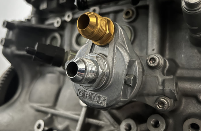 TYPE-F OIL BLOCK ADAPTER, ENG: M20XP1.5, 57MM O-RING, 10AN - (12401135) — image 2