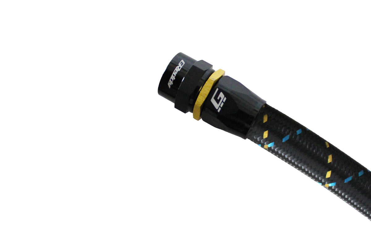 GReddy -08 AN Swivel Hose Ends - Black / Gold — image 16