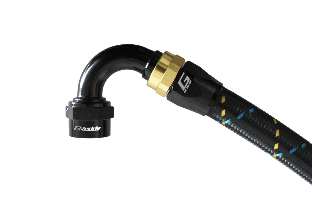 GReddy -08 AN Swivel Hose Ends - Black / Gold — image 11