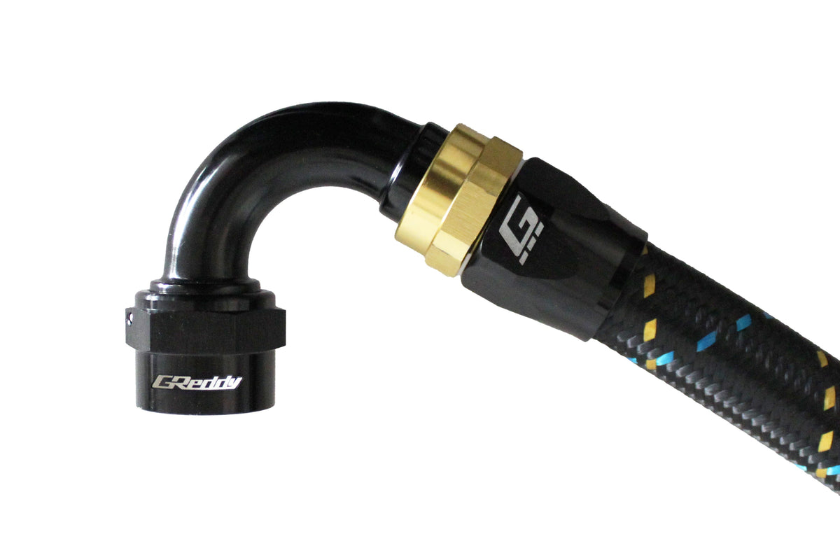 GReddy -10 AN Swivel Hose Ends - Black / Gold — image 11