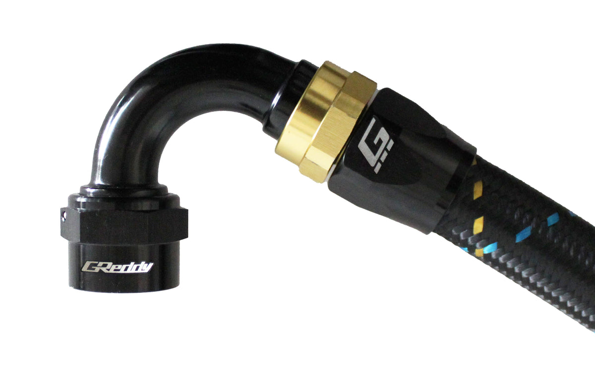 GReddy -12 AN Swivel Hose Ends - Black / Gold — image 11
