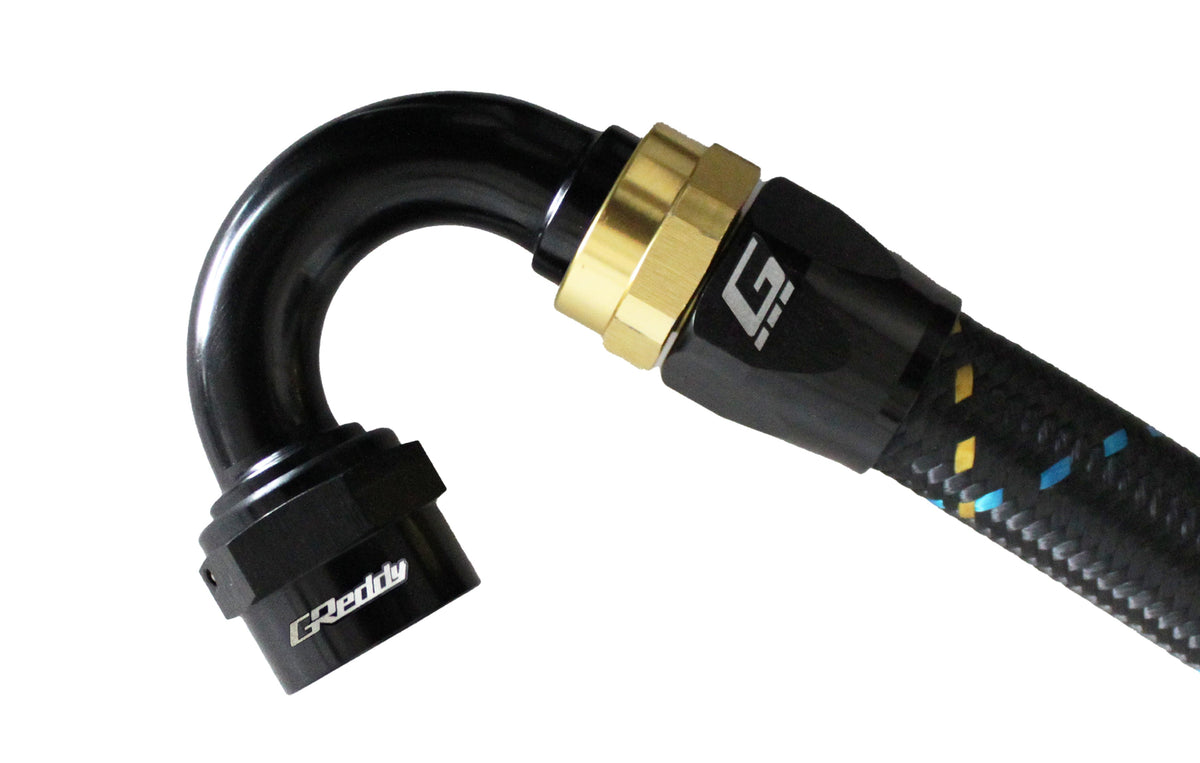 GReddy -12 AN Swivel Hose Ends - Black / Gold — image 10