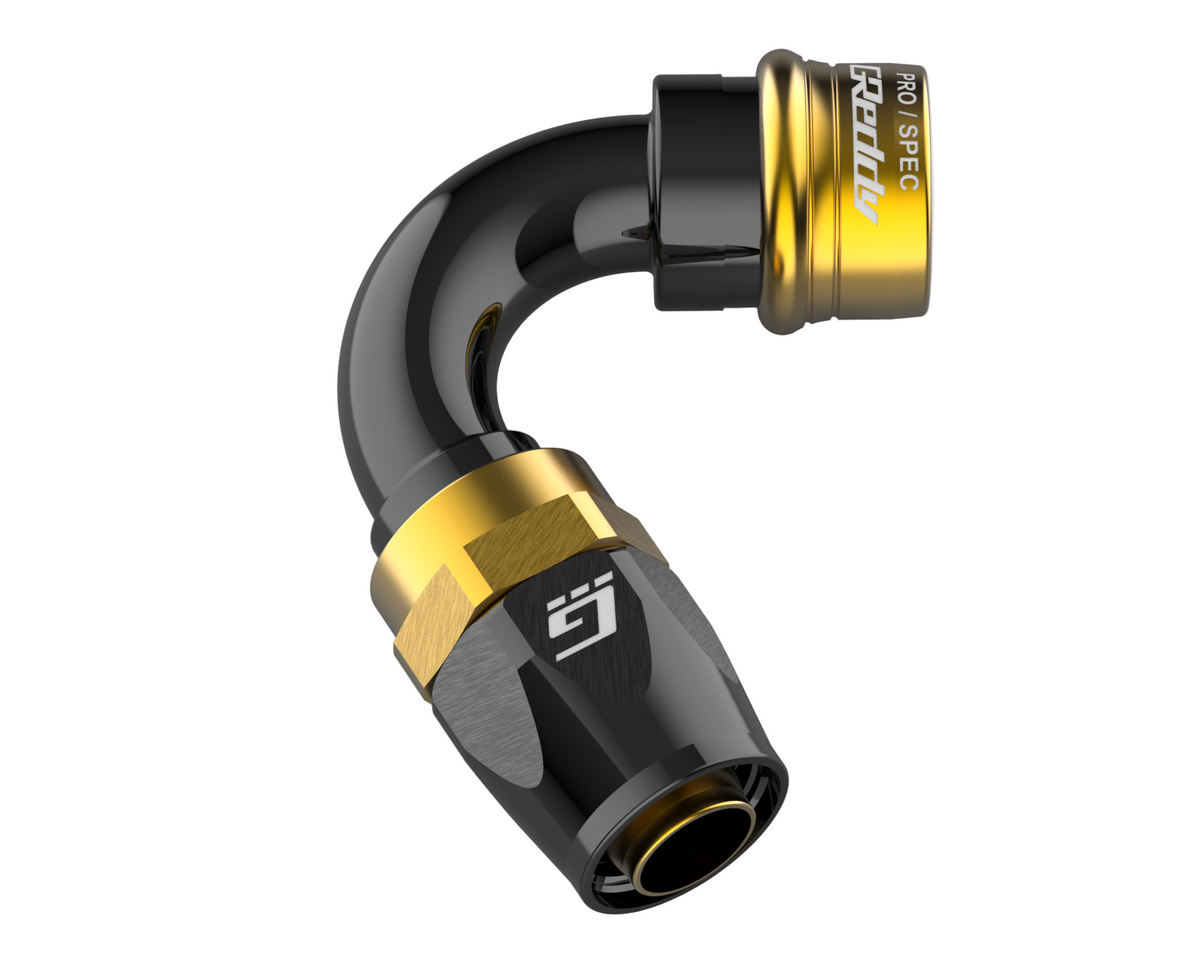 GReddy PRO/SPEC -04 Quick-Release Swivel Hose Ends - Black / Gold — image 7