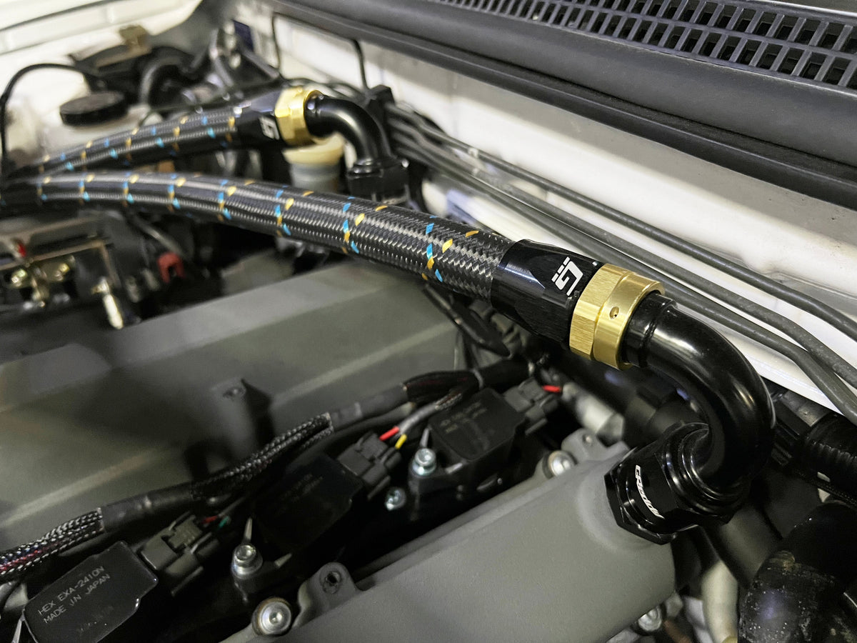 GReddy -12 AN Swivel Hose Ends - Black / Gold — image 4