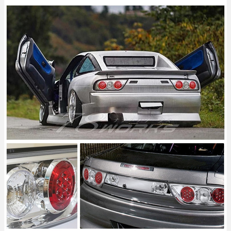 NISSAN 180SX ワンエイティ 後期用 RPS13 KRPS13 激レアモデル LED ユーロテールV2 ブラック / クリアー — image 8