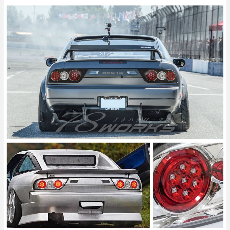 NISSAN 180SX ワンエイティ 後期用 RPS13 KRPS13 激レアモデル LED ユーロテールV2 ブラック / クリアー — image 9