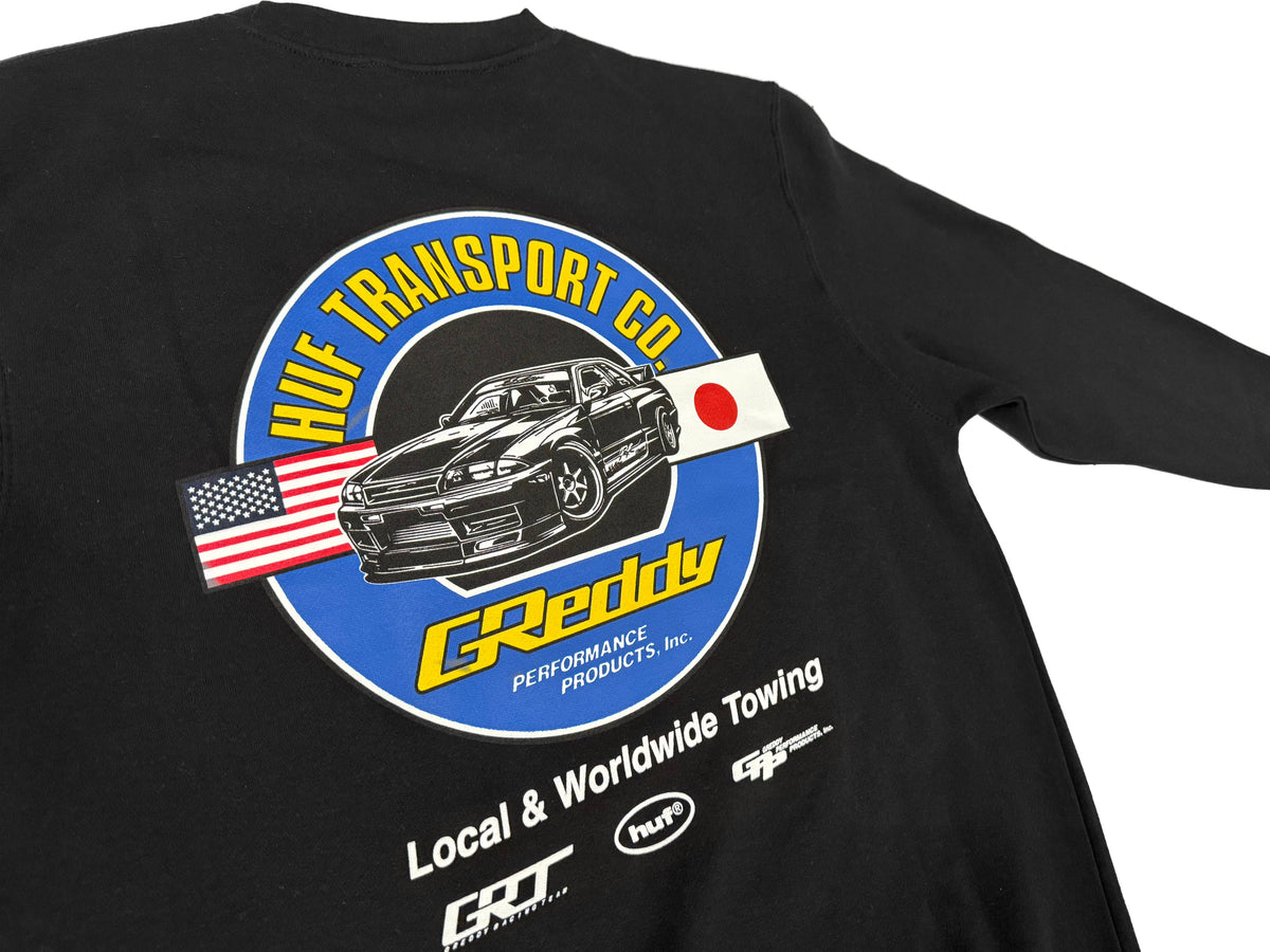 HUF x GReddy Transport Crewneck - Black — image 4