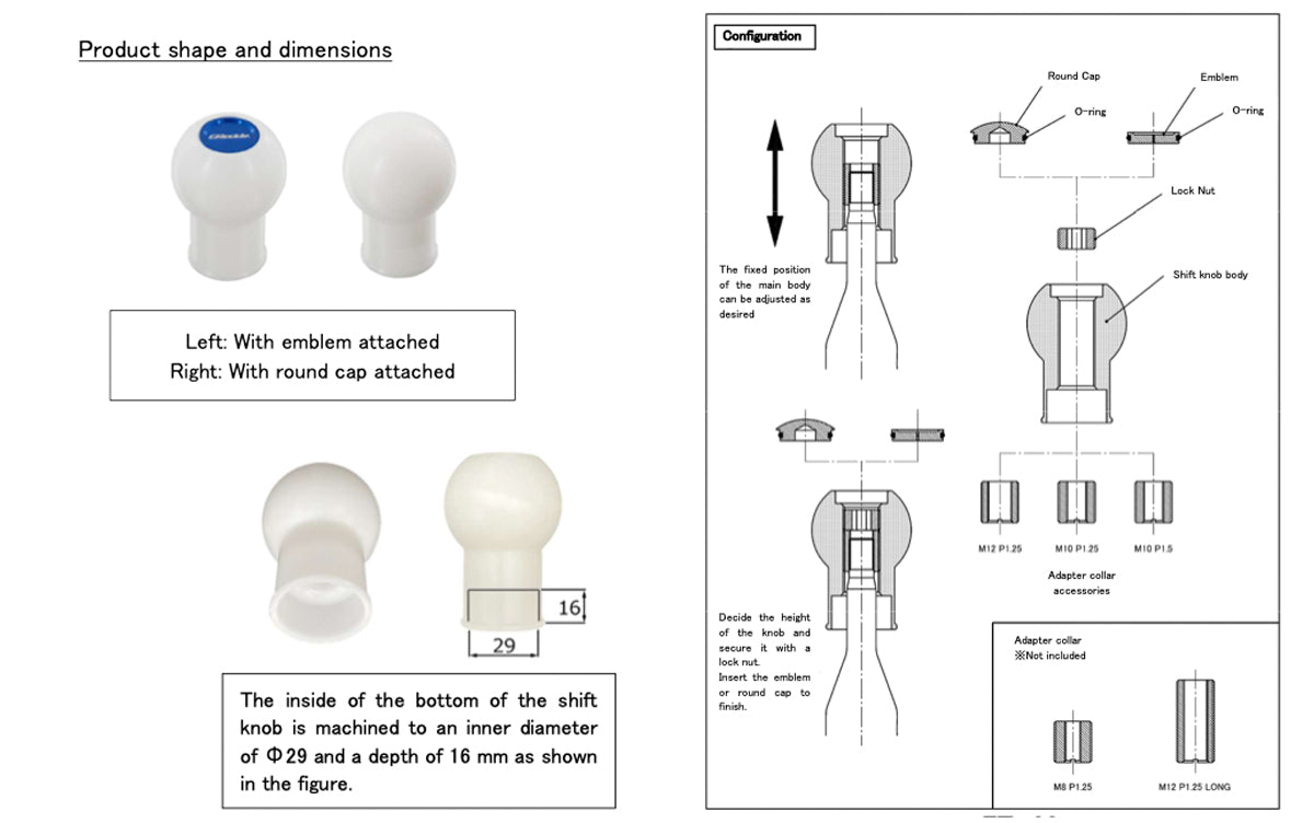 GREDDY DURACON SHIFT KNOB TYPE B - WHITE (14500592) — image 3