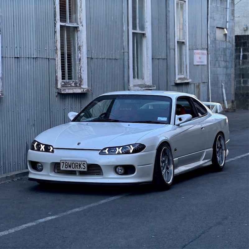 S15 シルビア / ヴァリエッタ LEDロービームモデル ファイバーLEDヘッドライト V5 ブラック — image 7