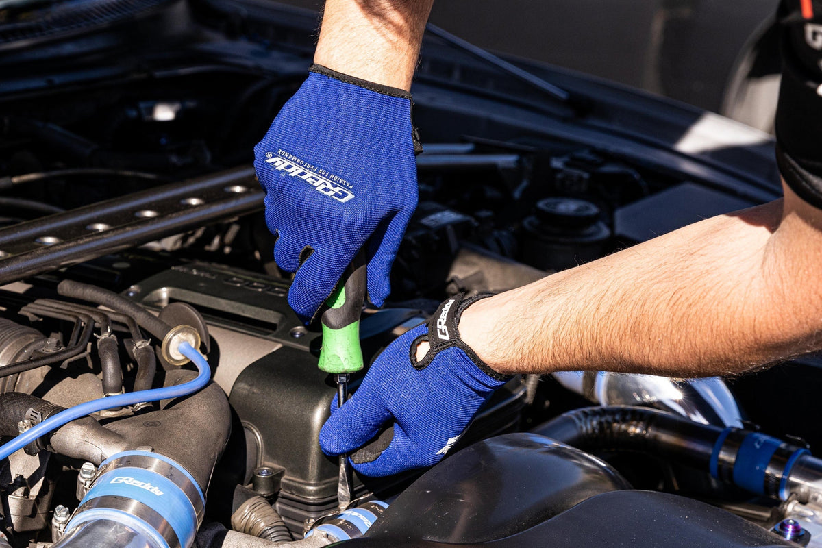 GReddy Mechanic's Gloves - Blue/Black — image 2