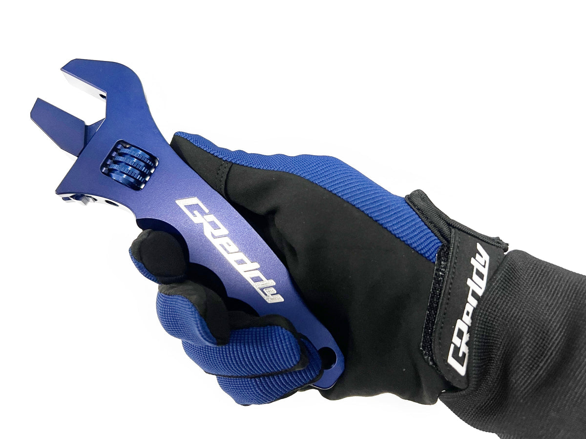 GReddy Mechanic's Gloves - Blue/Black — image 6