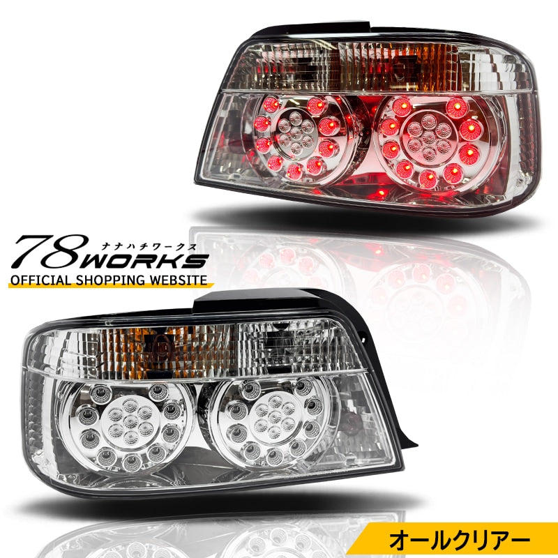 100系 チェイサー JZX LX GX SX 前期 後期 US ストリート ドリフトで人気 LEDテールランプ V2 オールクリアー — image 1