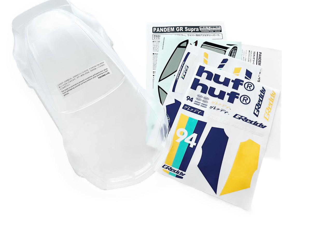 HUF x GReddy Yokomo Pandem A90 GR Supra 1/10 RC Body (clear) - (limited release) — image 1