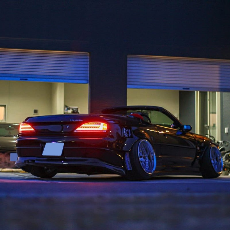 S15 シルビア / ヴァリエッタ 流れるウインカー サイドマーカー付き ファイバーLEDテールランプ クリアー オールクリアー フルクリアー — image 18