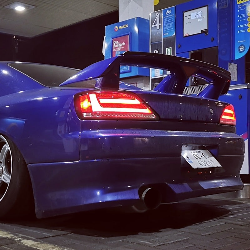 S15 シルビア / ヴァリエッタ 流れるウインカー サイドマーカー付き ファイバーLEDテールランプ スモーク — image 13