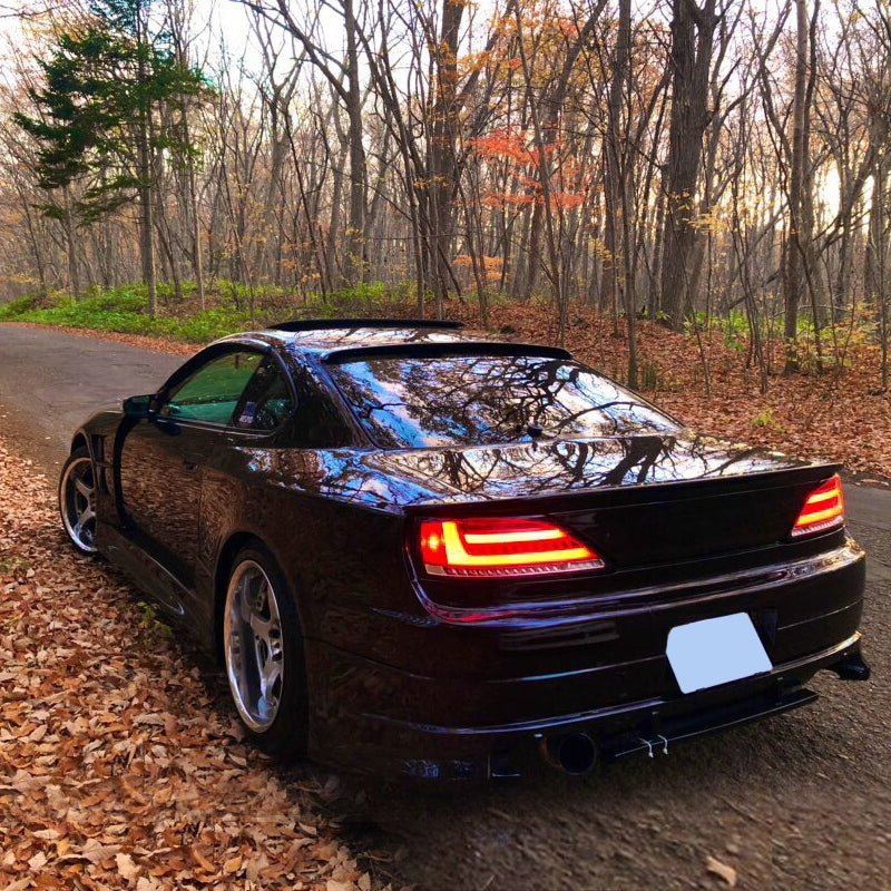 S15 シルビア / ヴァリエッタ 流れるウインカー サイドマーカー付き ファイバーLEDテールランプ インナーレッド — image 12