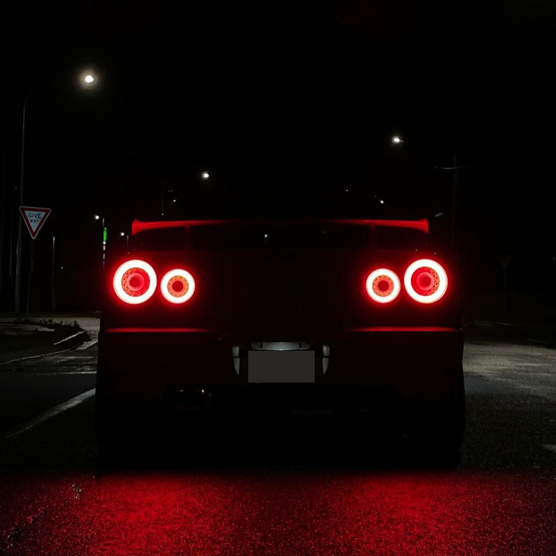 R34 スカイライン GT GT-R 2D クーペ用 BNR ENR ER HR ファイバー LEDテールランプ オールクリアー — image 16