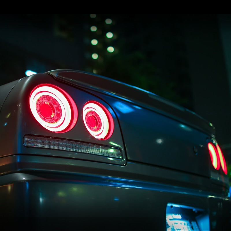 R34 スカイライン 4D セダン用 ENR34 ER34 HR34 ファイバー LEDテールランプ オールクリアー — image 16