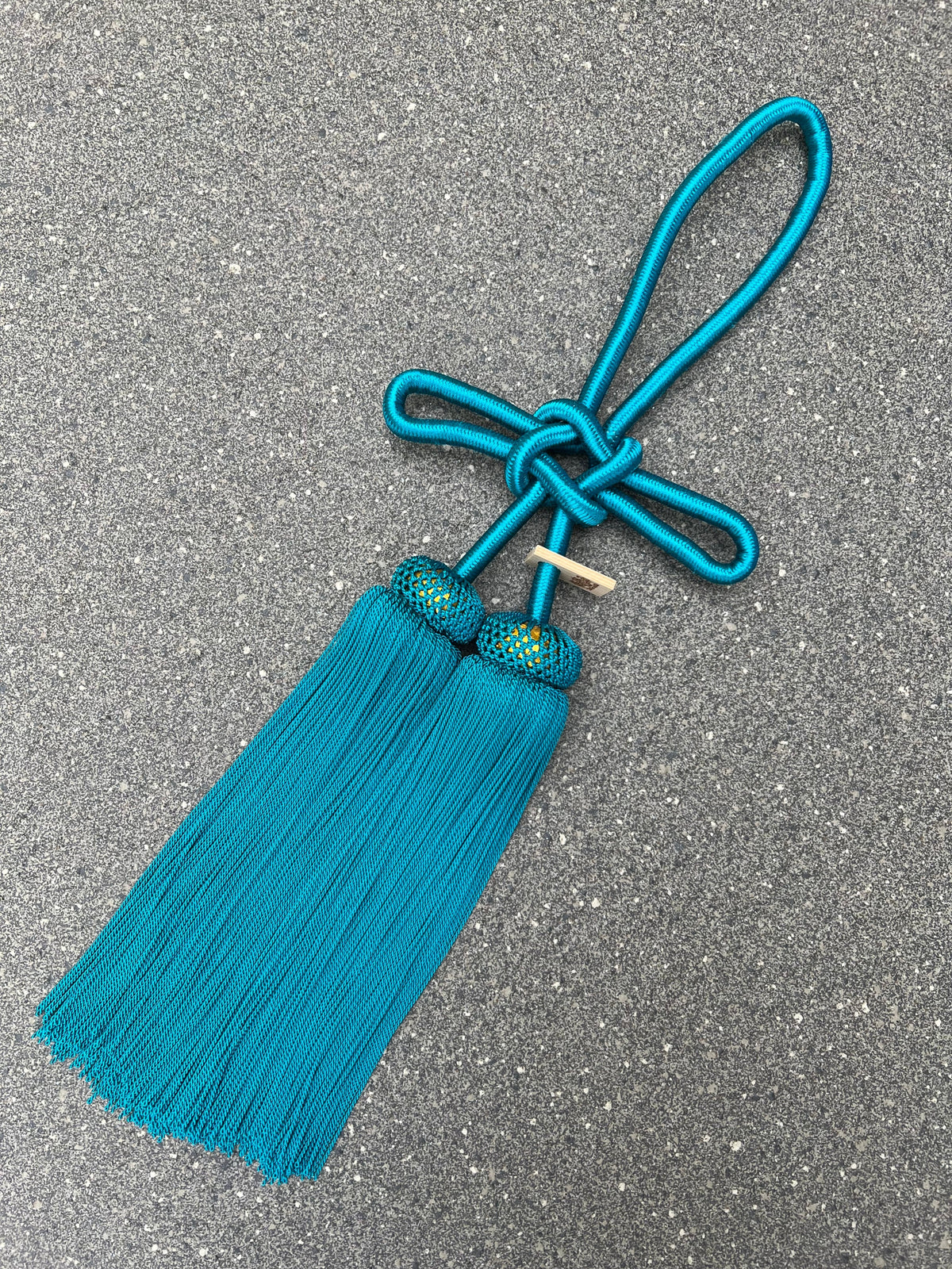 Tassel Agemaki Knot Large Size Aquacolour — image 2