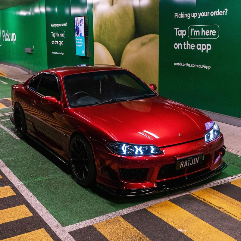 S15 シルビア / ヴァリエッタ 次世代 イカリング ファイバーLEDヘッドライト V4 ブラック — image 16
