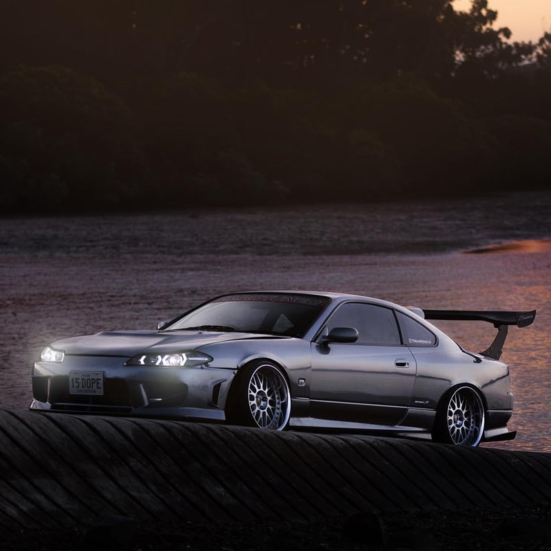 S15 シルビア / ヴァリエッタ 次世代 イカリング ファイバーLEDヘッドライト V4 ブラック — image 18