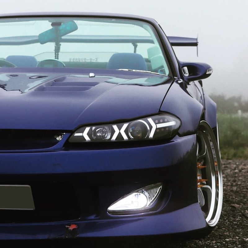 S15 シルビア / ヴァリエッタ 次世代 イカリング ファイバーLEDヘッドライト V4 ブラック — image 19