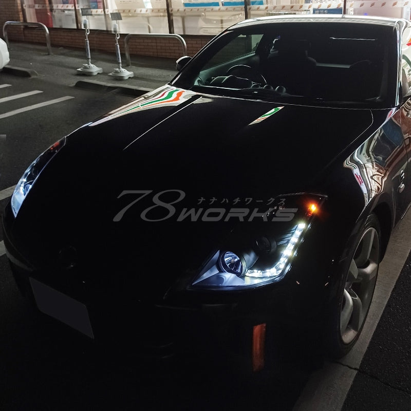 Z33 フェアレディZ 前期用 待望の流れるウインカー機能付き LEDラインヘッドライト V2 クローム — image 14