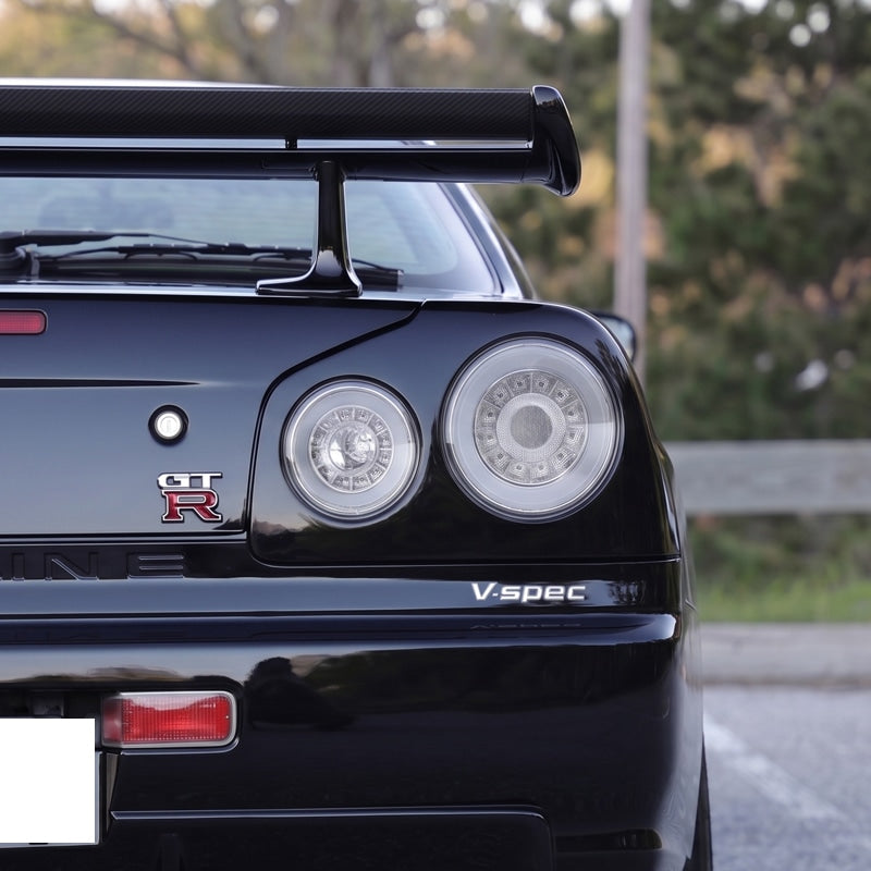 R34 スカイライン GT GT-R 2D クーペ用 BNR ENR ER HR ファイバー LEDテールランプ オールクリアー — image 6