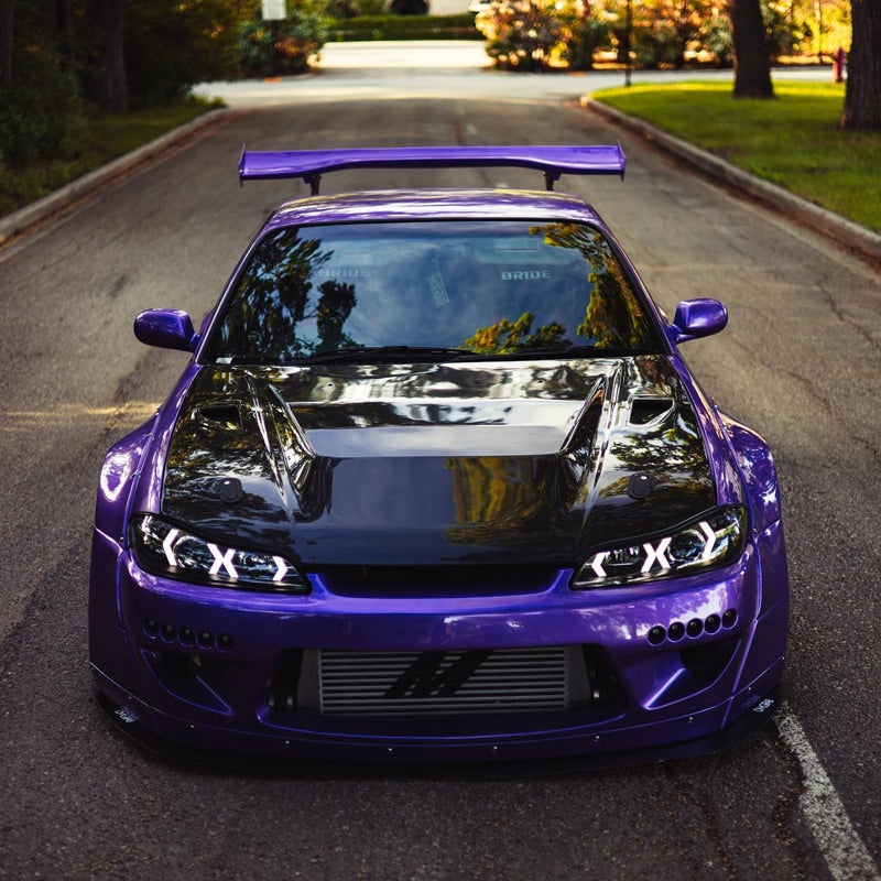 S15 シルビア / ヴァリエッタ 次世代 イカリング ファイバーLEDヘッドライト V4 ブラック — image 21
