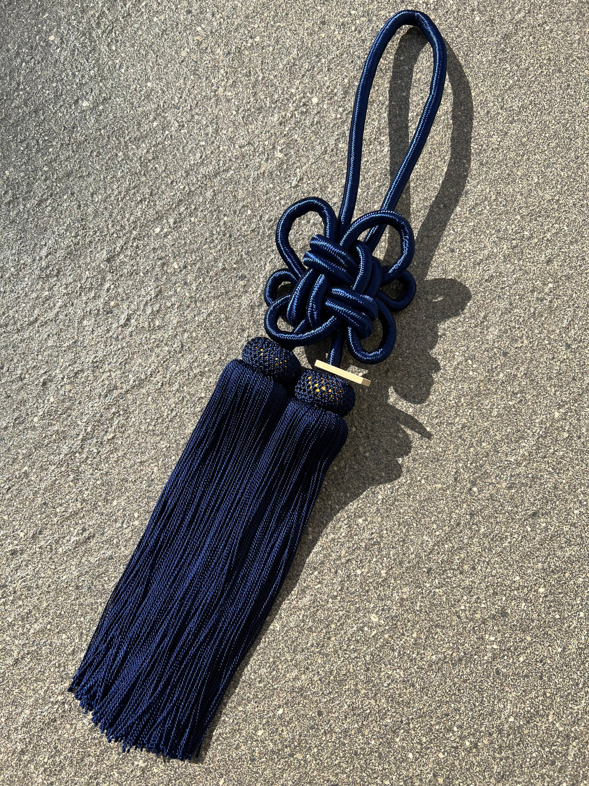 Tassel Chrysanthemum-Knot Large Size Navy — image 2