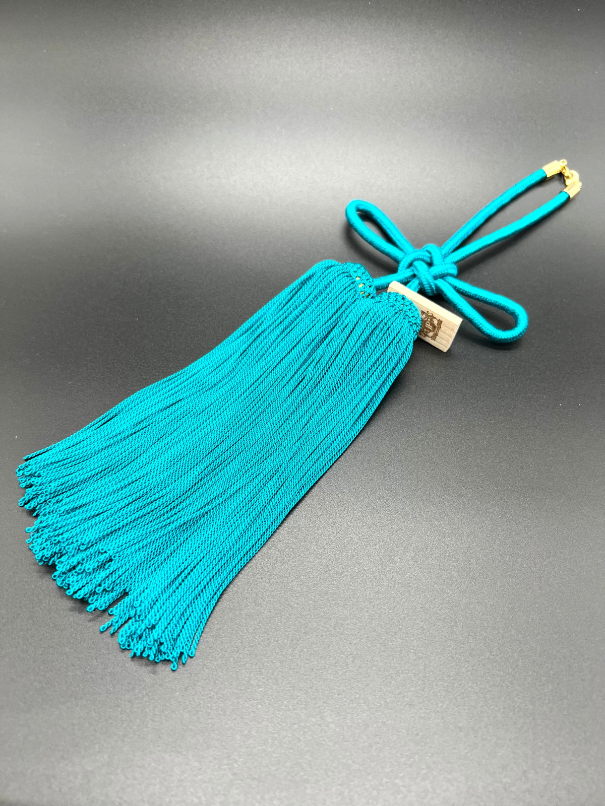 Tassel Agemaki Knot Medium Size Aquacolour — image 1