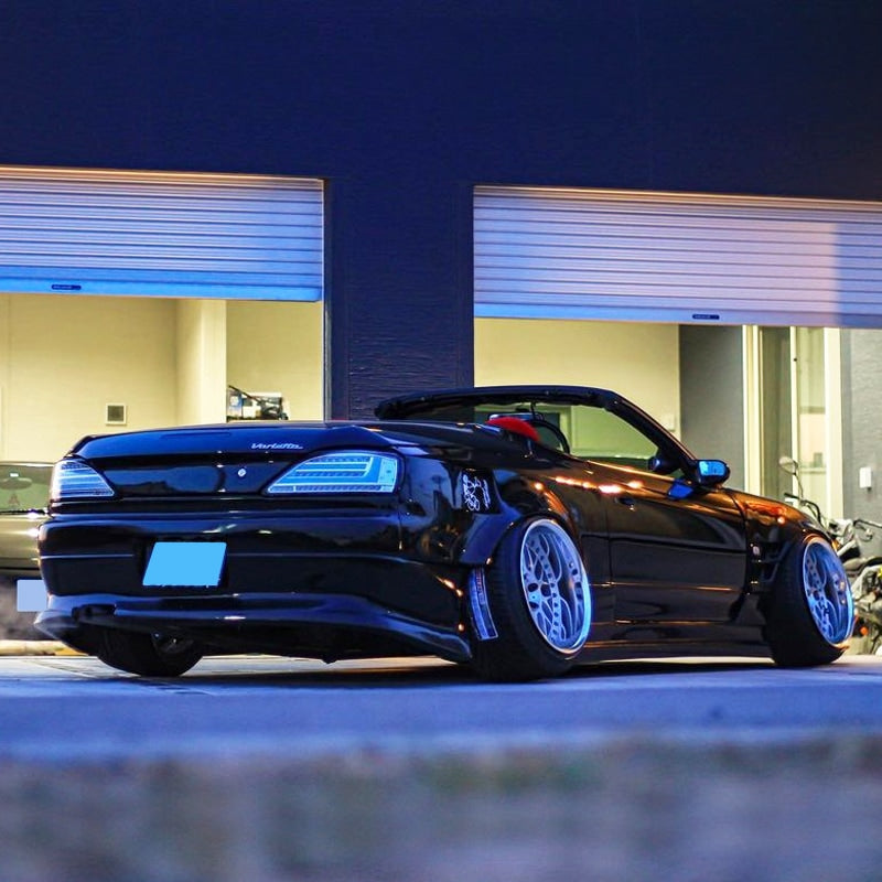S15 シルビア / ヴァリエッタ 流れるウインカー サイドマーカー付き ファイバーLEDテールランプ クリアー オールクリアー フルクリアー — image 7