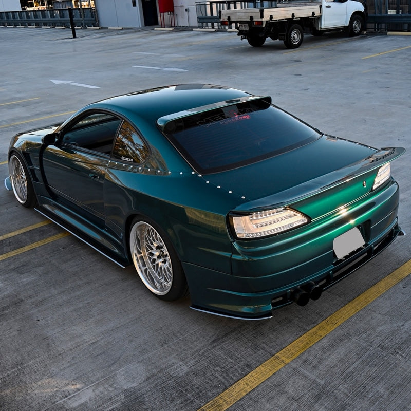 S15 シルビア / ヴァリエッタ 流れるウインカー サイドマーカー付き ファイバーLEDテールランプ クリアー オールクリアー フルクリアー — image 8