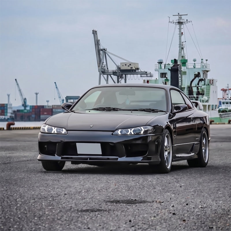 S15 シルビア / ヴァリエッタ LEDロービームモデル ファイバーLEDヘッドライト V5 ブラック — image 6