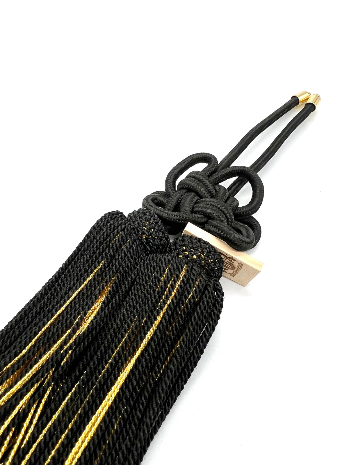 Tassel Chrysanthemum-Knot Medium Size Black / Gold — image 3