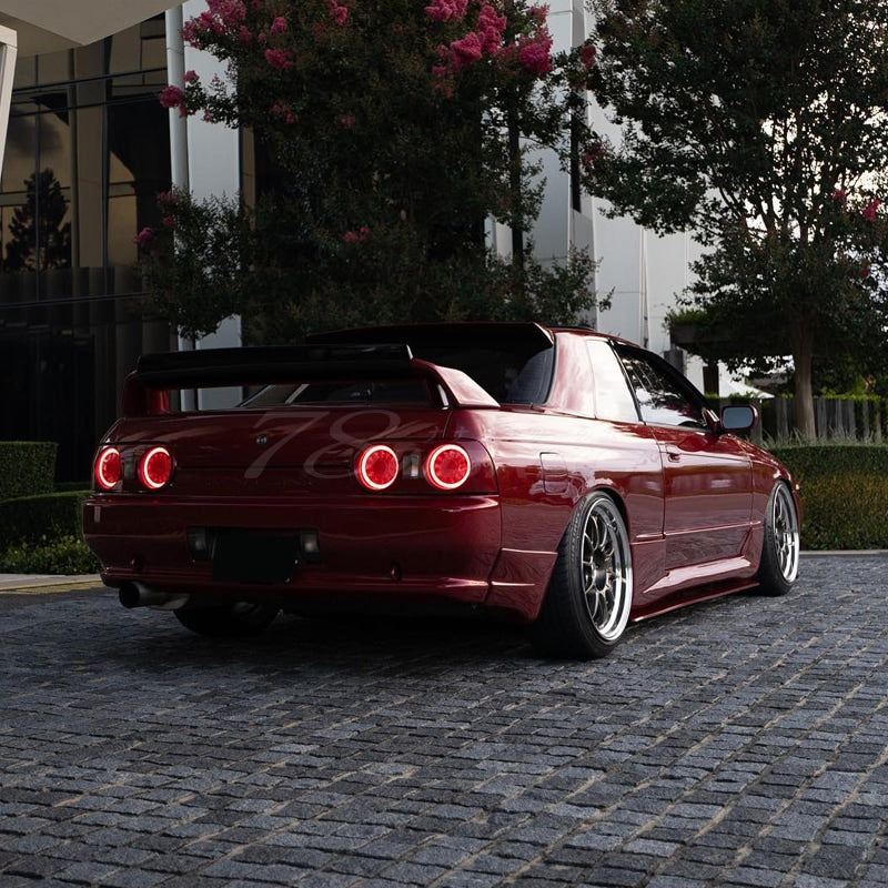 R32 スカイライン GTS GT-R 2D クーペ用 待望のファイバーリング仕様 LEDテールランプ V2 レッドクリアー — image 6