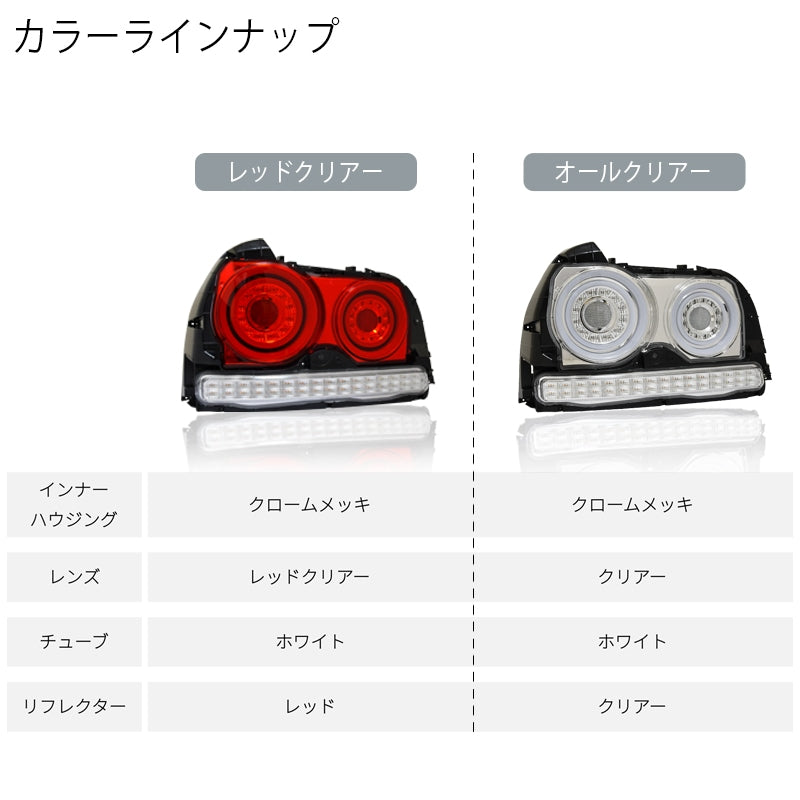 R34 スカイライン 4D セダン用 ENR34 ER34 HR34 ファイバー LEDテールランプ オールクリアー — image 3