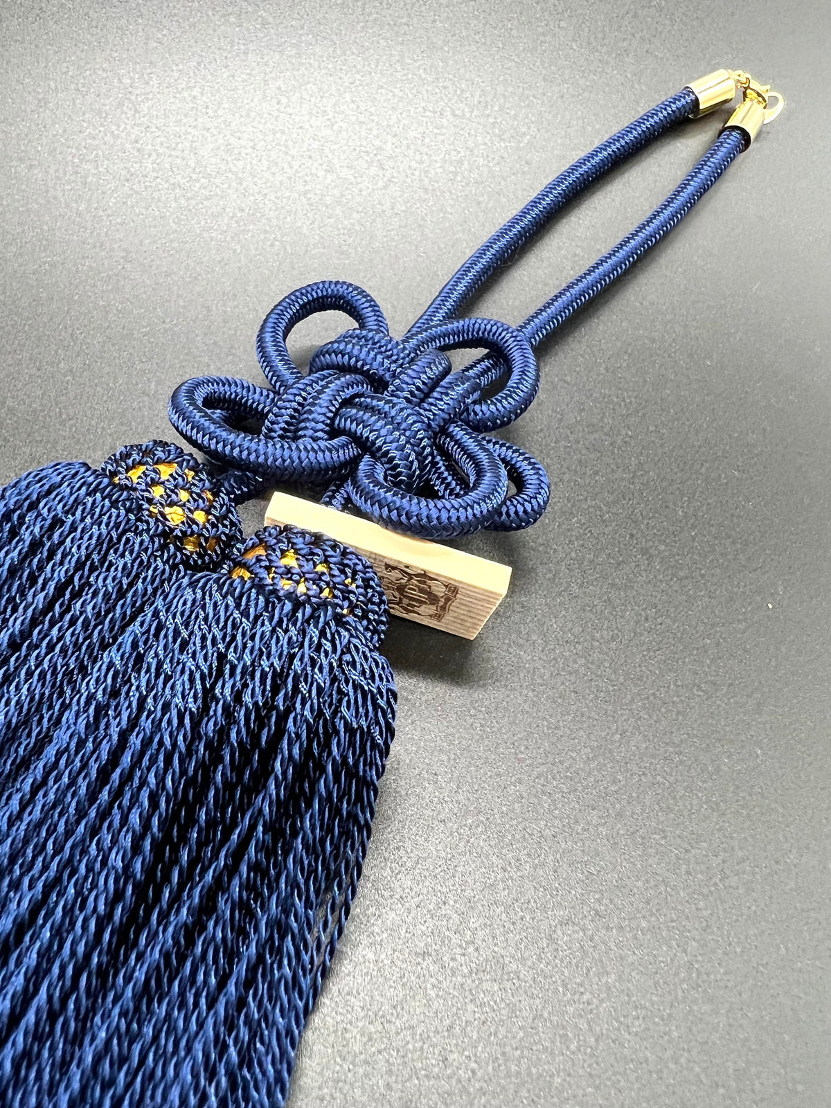 Tassel Chrysanthemum-Knot Medium Size Navy — image 2