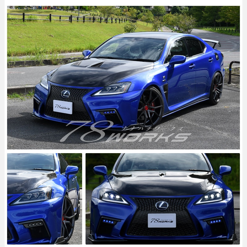 LEXUS 20系 IS / ISF / ISC 前期 後期 3眼 現行ルック 流れるウインカー Lラインヘッドライト V4 ブラック / クローム — image 8
