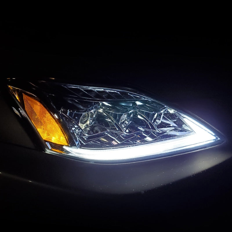 LEXUS 20系 IS / ISF / ISC 前期 後期 3眼 現行ルック 流れるウインカー Lラインヘッドライト V4 ブラック / クローム — image 9