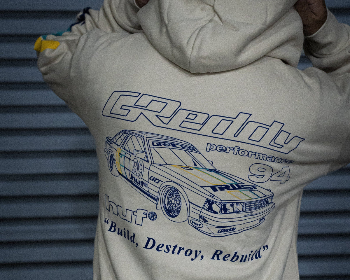 GReddy x HUF Retro Mod Hood - Ivory — image 2
