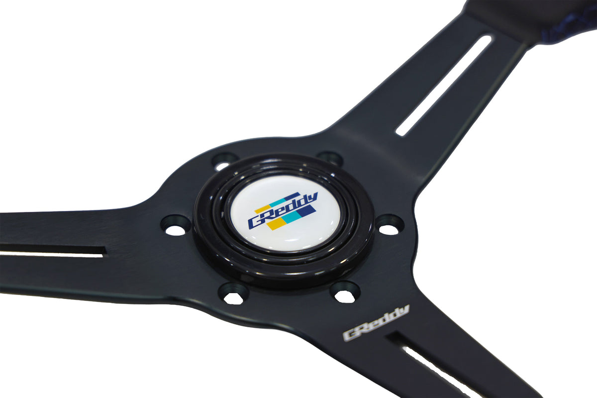 GReddy 3 Color Stitch Steering Wheel - Leather — image 4
