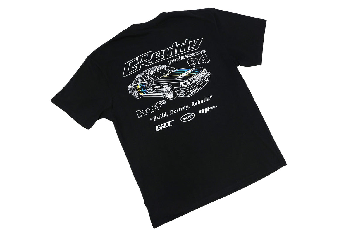 GReddy x HUF Retro Mod Tee - Black — image 1