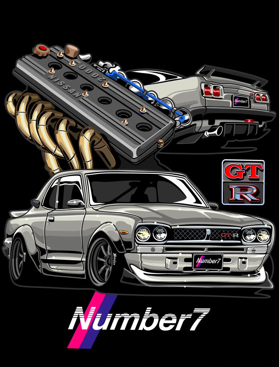 Number7 Hakosuka BACK PRINT T-SHIRT Number7 — image 1