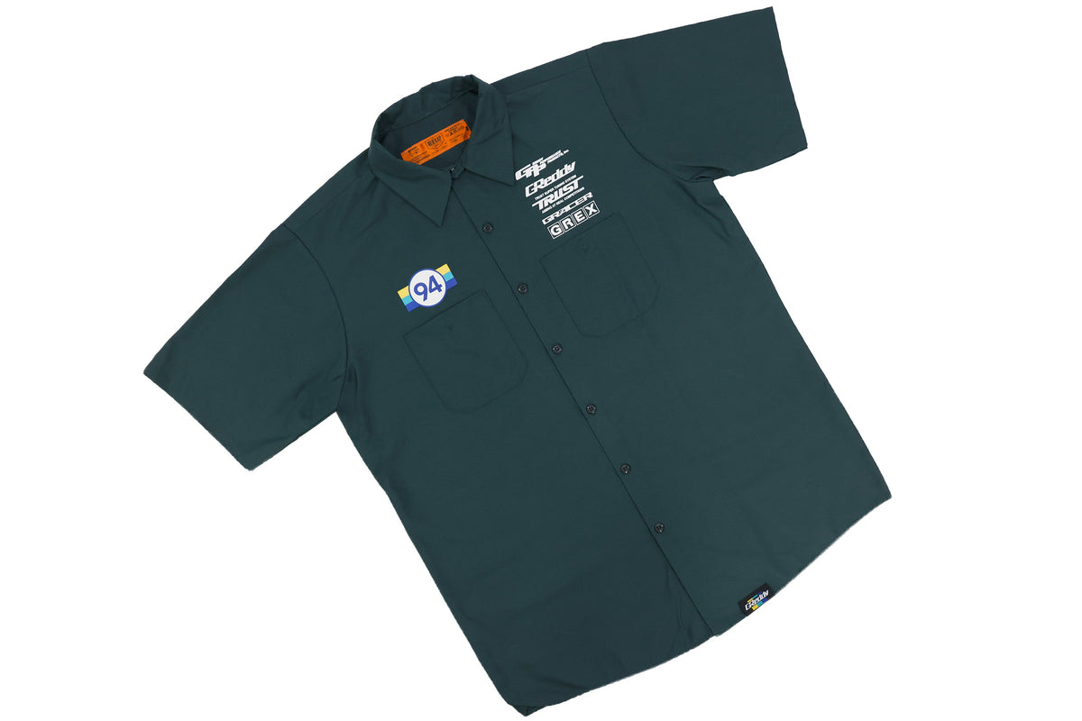 GReddy Established Mechanic's Button-up Work Shirt - Spruce Green — image 1