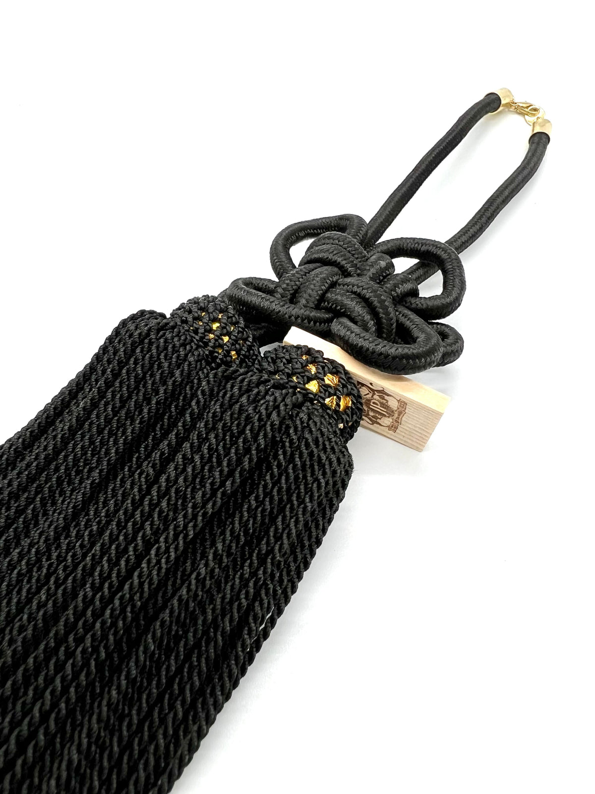 Tassel Chrysanthemum-Knot Medium Size Black — image 1